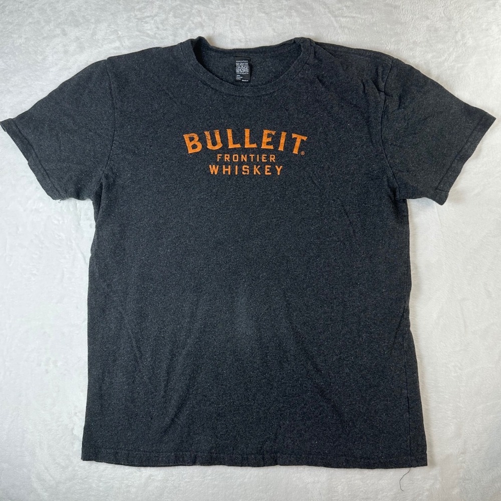 Bulleit Frontier Whiskey Shirt Mens Medium Gray Recycled Cotton Graphic Tee